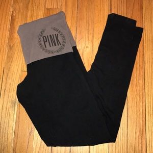 Victoria’s Secret Pink Yoga Pants gray band